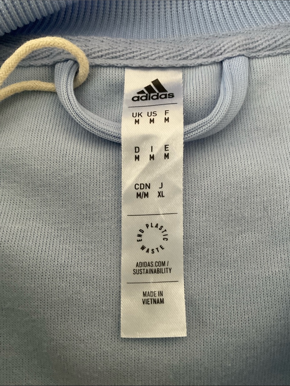 ADDIDAS Men’s TIRO Suit Up Light Blue Performance Track Jacket Size XL Like New - Picture 3 of 5